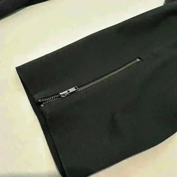 EILEEN FISHER Solid Black Rayon Ponte Stretch Zip Ankle Pants Size Small - Picture 3 of 12